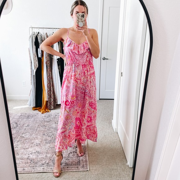 A.L.C. Pink Floral Paisley Maxi Sundress - Picture 10 of 10
